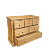 Commode 6 Tiroirs Chamonix en Pin Massif 120 cm Chamonix meublespin.fr - mobilier et de décoration de style montagne ou chalet- meubles en pin, mobilier en bois massif de qualité, canapés convertibles - https://meublespin.fr