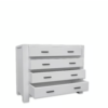 Commode Morzine 4 Tiroirs en Pin Massif ciré blanc 100 cm Commodes en bois massif meublespin.fr - mobilier et de décoration de style montagne ou chalet- meubles en pin, mobilier en bois massif de qualité, canapés convertibles - https://meublespin.fr