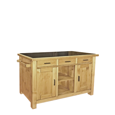 Grand Billot Contemporain (double face) en Pin Massif – Morzine 135 cm Morzine meublespin.fr - mobilier et de décoration de style montagne ou chalet- meubles en pin, mobilier en bois massif de qualité, canapés convertibles - https://meublespin.fr