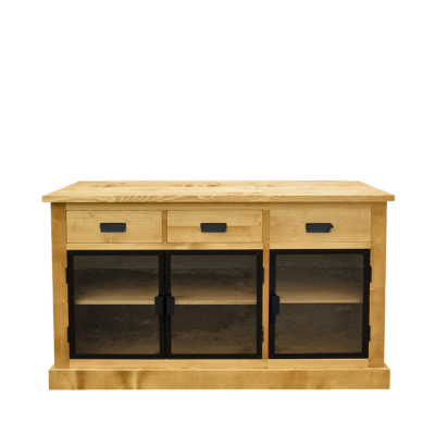 Buffet Bas Industriel LOFT 3 Portes + 3 Tiroirs en Bois & Métal Buffets & bahuts en bois massif meublespin.fr - mobilier et de décoration de style montagne ou chalet- meubles en pin, mobilier en bois massif de qualité, canapés convertibles - https://meublespin.fr