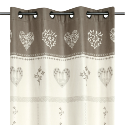 Rideau à oeillets Modane taupe Les Rideaux meublespin.fr - mobilier et de décoration de style montagne ou chalet- meubles en pin, mobilier en bois massif de qualité, canapés convertibles - https://meublespin.fr