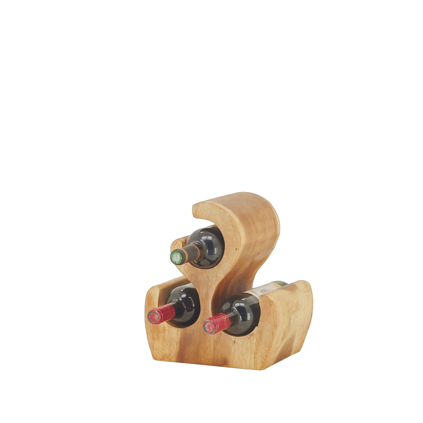 Porte bouteilles design 3 emplacements en suar  - meublespin.fr -  Bars Porte bouteilles design 3 emplacements en suar Bars meublespin.fr - mobilier et de décoration de style montagne ou chalet- meubles en pin, mobilier en bois massif de qualité, canapés convertibles - https://meublespin.fr