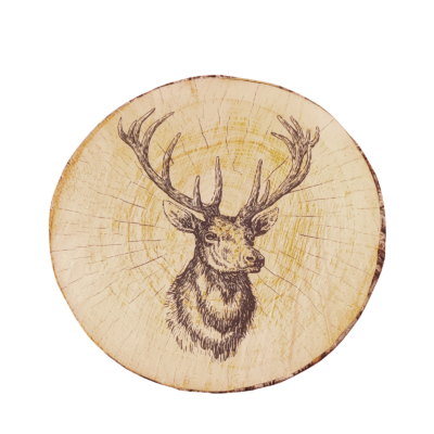 Galette Gruffy ronde Ø 38 cm Cerf – Marmotte Galettes de Chaises meublespin.fr - mobilier et de décoration de style montagne ou chalet- meubles en pin, mobilier en bois massif de qualité, canapés convertibles - https://meublespin.fr