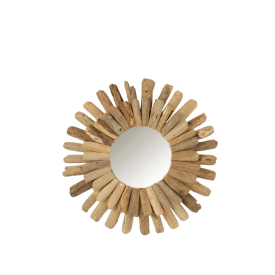 MIROIR Rond Bois flotté Ø 52 cm Cadres et déco meublespin.fr - mobilier et de décoration de style montagne ou chalet- meubles en pin, mobilier en bois massif de qualité, canapés convertibles - https://meublespin.fr