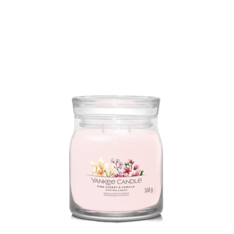 YANKEE CANDLE Bougie – Cerise rose et vanille 368gr Bougies Parfumées meublespin.fr - mobilier et de décoration de style montagne ou chalet- meubles en pin, mobilier en bois massif de qualité, canapés convertibles - https://meublespin.fr