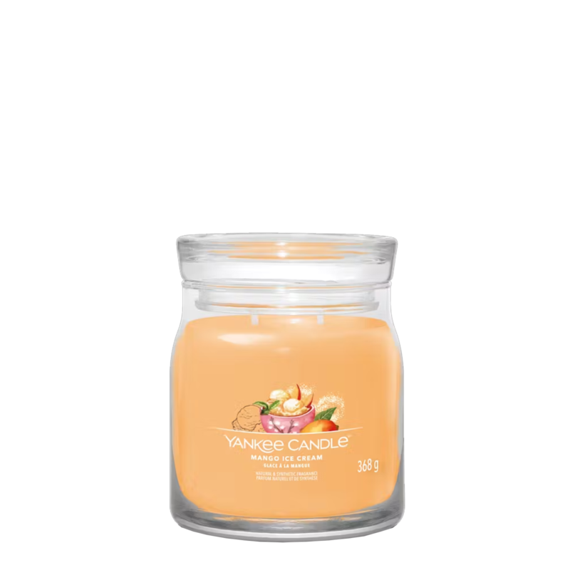 YANKEE CANDLE Bougie – Glace à la mangue 368gr Bougies Parfumées meublespin.fr - mobilier et de décoration de style montagne ou chalet- meubles en pin, mobilier en bois massif de qualité, canapés convertibles - https://meublespin.fr