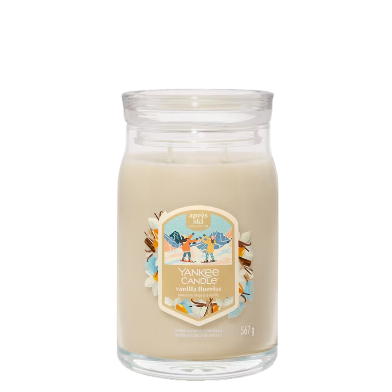 YANKEE CANDLE Bougie – Averses de neige à la vanille 567gr Bougies Parfumées meublespin.fr - mobilier et de décoration de style montagne ou chalet- meubles en pin, mobilier en bois massif de qualité, canapés convertibles - https://meublespin.fr