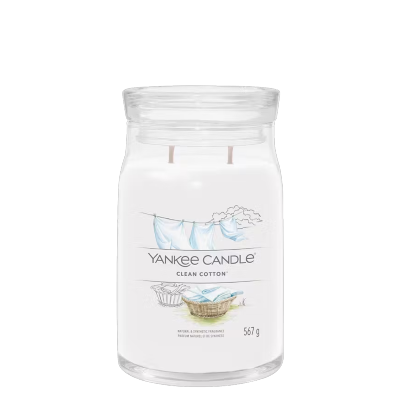 YANKEE CANDLE Bougie – Coton frais 567gr  - meublespin.fr -  Bougies Parfumées YANKEE CANDLE Bougie – Coton frais 567gr Bougies Parfumées meublespin.fr - mobilier et de décoration de style montagne ou chalet- meubles en pin, mobilier en bois massif de qualité, canapés convertibles - https://meublespin.fr