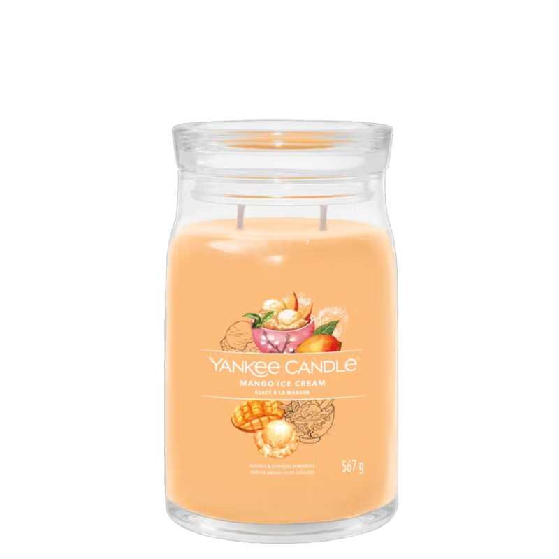 YANKEE CANDLE Bougie – Glace à la mangue 567gr Bougies Parfumées meublespin.fr - mobilier et de décoration de style montagne ou chalet- meubles en pin, mobilier en bois massif de qualité, canapés convertibles - https://meublespin.fr
