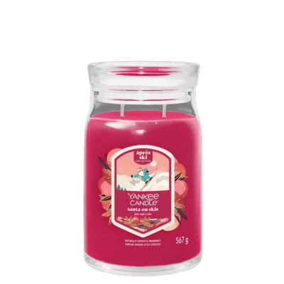 YANKEE CANDLE Bougie – Père Noël à skis 567gr Bougies Parfumées meublespin.fr - mobilier et de décoration de style montagne ou chalet- meubles en pin, mobilier en bois massif de qualité, canapés convertibles - https://meublespin.fr