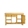 Billot de cuisine 2 tiroirs + 2 portes (Double face) 135 cm – Exclusivité WEB Chamonix meublespin.fr - mobilier et de décoration de style montagne ou chalet- meubles en pin, mobilier en bois massif de qualité, canapés convertibles - https://meublespin.fr