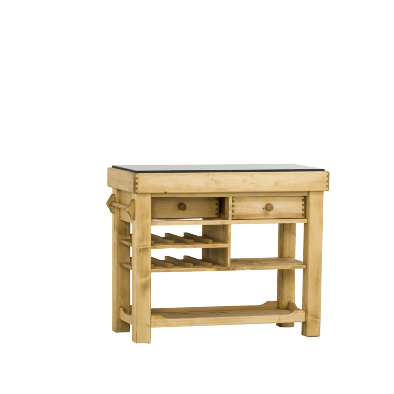 Billot de cuisine double face en pin massif 106 cm « Exclusivité WEB » Chamonix meublespin.fr - mobilier et de décoration de style montagne ou chalet- meubles en pin, mobilier en bois massif de qualité, canapés convertibles - https://meublespin.fr