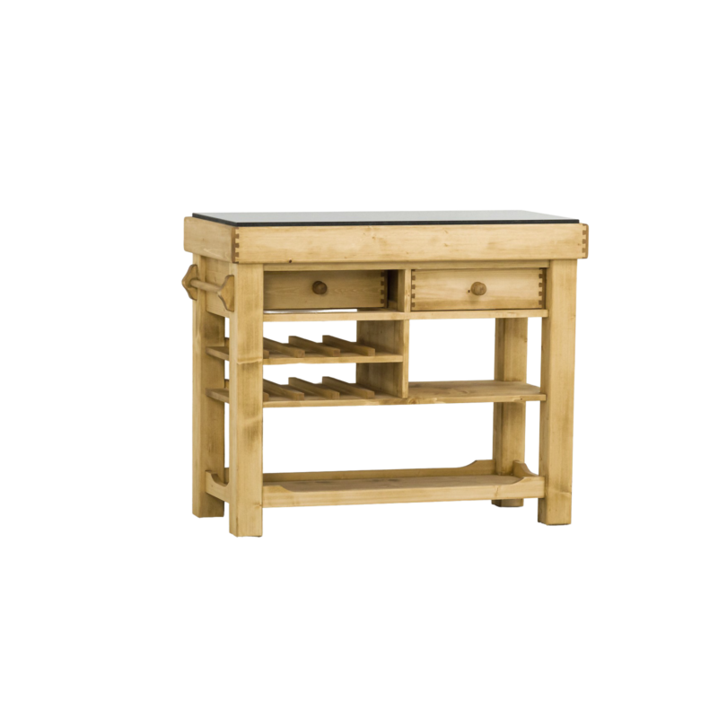 Billot de cuisine double face en pin massif 106 cm « Exclusivité WEB » Chamonix meublespin.fr - mobilier et de décoration de style montagne ou chalet- meubles en pin, mobilier en bois massif de qualité, canapés convertibles - https://meublespin.fr