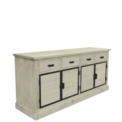 Base LOFT 4 Tiroirs + 4 Portes en Bois brut Buffets & bahuts en bois massif meublespin.fr - mobilier et de décoration de style montagne ou chalet- meubles en pin, mobilier en bois massif de qualité, canapés convertibles - https://meublespin.fr