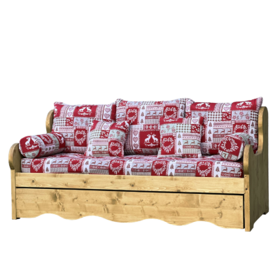 Canapé Montagne fixe 4 places en Pin Massif – Chambéry rouge cuir - meublespin.fr - Canapés fixes Canapé Montagne fixe 4 places en Pin Massif – Chambéry rouge cuir Canapés fixes meublespin.fr - mobilier et de décoration de style montagne ou chalet- meubles en pin, mobilier en bois massif de qualité, canapés convertibles - https://meublespin.fr