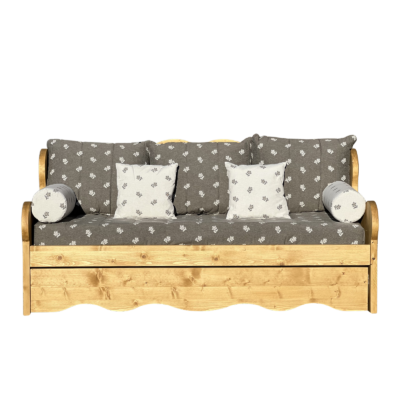 Canapé Montagne fixe 4 places en Pin Massif – Edelweiss gris - meublespin.fr - Canapés fixes Canapé Montagne fixe 4 places en Pin Massif – Edelweiss gris Canapés fixes meublespin.fr - mobilier et de décoration de style montagne ou chalet- meubles en pin, mobilier en bois massif de qualité, canapés convertibles - https://meublespin.fr