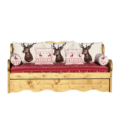 Canapé Montagne Gigogne en Pin Massif – Grand cerf rouge - meublespin.fr - Canapés Gigognes en Bois Massif Canapé Montagne Gigogne en Pin Massif – Grand cerf rouge Canapés Gigognes en Bois Massif meublespin.fr - mobilier et de décoration de style montagne ou chalet- meubles en pin, mobilier en bois massif de qualité, canapés convertibles - https://meublespin.fr