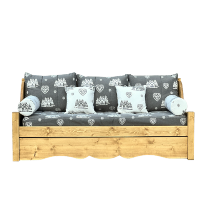 Canapé Gigogne Jura en Pin Massif – Courchevel gris Canapés Gigognes en Bois Massif meublespin.fr - mobilier et de décoration de style montagne ou chalet- meubles en pin, mobilier en bois massif de qualité, canapés convertibles - https://meublespin.fr