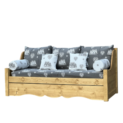 Canapé Gigogne Jura en Pin Massif – Courchevel gris Canapés Gigognes en Bois Massif meublespin.fr - mobilier et de décoration de style montagne ou chalet- meubles en pin, mobilier en bois massif de qualité, canapés convertibles - https://meublespin.fr