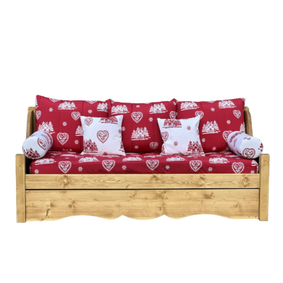 Canapé Gigogne Jura en Pin Massif – Courchevel rouge Canapés Gigognes en Bois Massif meublespin.fr - mobilier et de décoration de style montagne ou chalet- meubles en pin, mobilier en bois massif de qualité, canapés convertibles - https://meublespin.fr