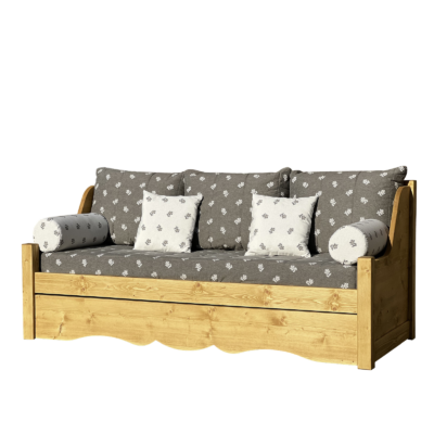 Canapé Gigogne Jura en Pin Massif – Edelweiss gris Canapés Gigognes en Bois Massif meublespin.fr - mobilier et de décoration de style montagne ou chalet- meubles en pin, mobilier en bois massif de qualité, canapés convertibles - https://meublespin.fr