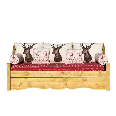 Canapé Gigogne Jura en Pin Massif – Grand cerf rouge Canapés Gigognes en Bois Massif meublespin.fr - mobilier et de décoration de style montagne ou chalet- meubles en pin, mobilier en bois massif de qualité, canapés convertibles - https://meublespin.fr