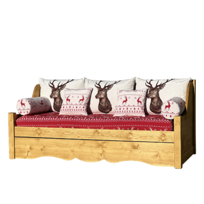 Canapé Gigogne Jura en Pin Massif – Grand cerf rouge Canapés Gigognes en Bois Massif meublespin.fr - mobilier et de décoration de style montagne ou chalet- meubles en pin, mobilier en bois massif de qualité, canapés convertibles - https://meublespin.fr