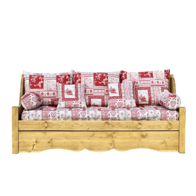 Canapé Gigogne Jura en Pin Massif – Vanoise rouge Canapés Gigognes en Bois Massif meublespin.fr - mobilier et de décoration de style montagne ou chalet- meubles en pin, mobilier en bois massif de qualité, canapés convertibles - https://meublespin.fr