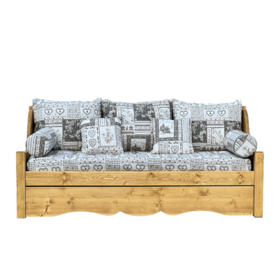 Canapé Gigogne Jura en Pin Massif – Vanoise taupe Canapés Gigognes en Bois Massif meublespin.fr - mobilier et de décoration de style montagne ou chalet- meubles en pin, mobilier en bois massif de qualité, canapés convertibles - https://meublespin.fr