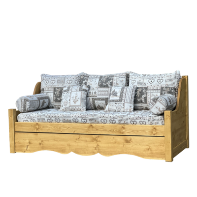 Canapé Gigogne Jura en Pin Massif – Vanoise taupe Canapés Gigognes en Bois Massif meublespin.fr - mobilier et de décoration de style montagne ou chalet- meubles en pin, mobilier en bois massif de qualité, canapés convertibles - https://meublespin.fr