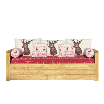 Canapé fixe 4 places Montana en Pin Massif – Grand cerf rouge Canapés fixes meublespin.fr - mobilier et de décoration de style montagne ou chalet- meubles en pin, mobilier en bois massif de qualité, canapés convertibles - https://meublespin.fr