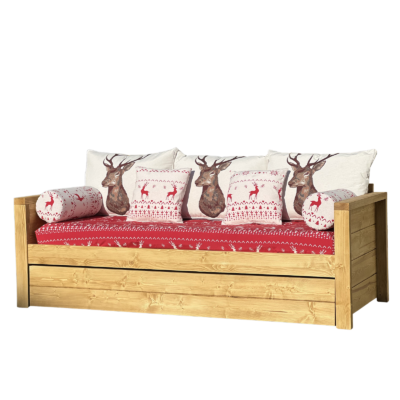Canapé fixe 4 places Montana en Pin Massif – Grand cerf rouge Canapés fixes meublespin.fr - mobilier et de décoration de style montagne ou chalet- meubles en pin, mobilier en bois massif de qualité, canapés convertibles - https://meublespin.fr