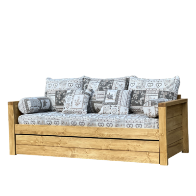 Canapé fixe 4 places Montana en Pin Massif – Vanoise taupe Canapés fixes meublespin.fr - mobilier et de décoration de style montagne ou chalet- meubles en pin, mobilier en bois massif de qualité, canapés convertibles - https://meublespin.fr