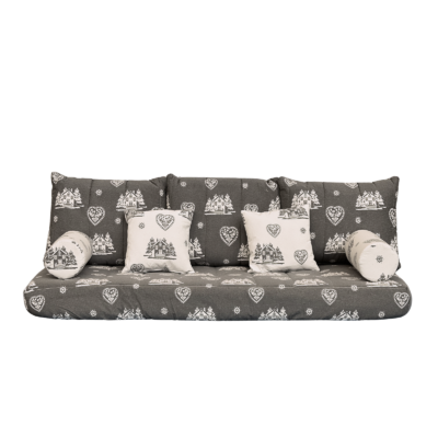 Habillage 80 x 190 pour Canapé Gigogne Courchevel gris Housses et habillages meublespin.fr - mobilier et de décoration de style montagne ou chalet- meubles en pin, mobilier en bois massif de qualité, canapés convertibles - https://meublespin.fr