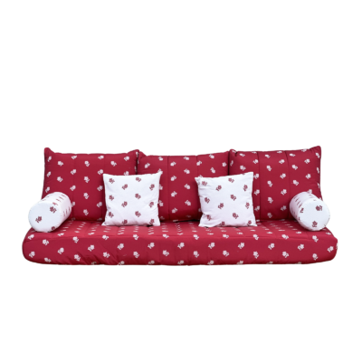 Habillage 80 x 190 pour Canapé Gigogne Edelweiss rouge Housses et habillages meublespin.fr - mobilier et de décoration de style montagne ou chalet- meubles en pin, mobilier en bois massif de qualité, canapés convertibles - https://meublespin.fr