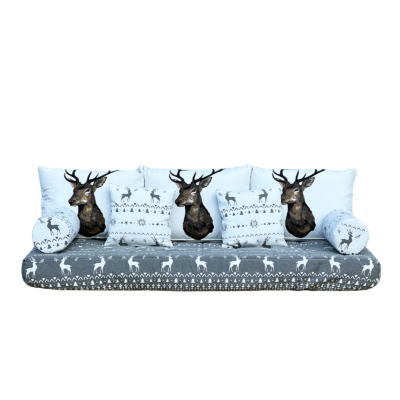 Habillage 80 x 190 pour Canapé Gigogne Grand cerf gris Housses et habillages meublespin.fr - mobilier et de décoration de style montagne ou chalet- meubles en pin, mobilier en bois massif de qualité, canapés convertibles - https://meublespin.fr