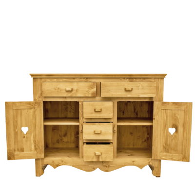Buffet Bas Chamonix 2 Portes + 5 Tiroirs en Pin Massif 129 cm Buffets & bahuts en bois massif meublespin.fr - mobilier et de décoration de style montagne ou chalet- meubles en pin, mobilier en bois massif de qualité, canapés convertibles - https://meublespin.fr
