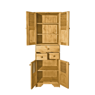 Bonnetière Charme 4 Portes et 3 Tiroirs Armoires en bois massif meublespin.fr - mobilier et de décoration de style montagne ou chalet- meubles en pin, mobilier en bois massif de qualité, canapés convertibles - https://meublespin.fr