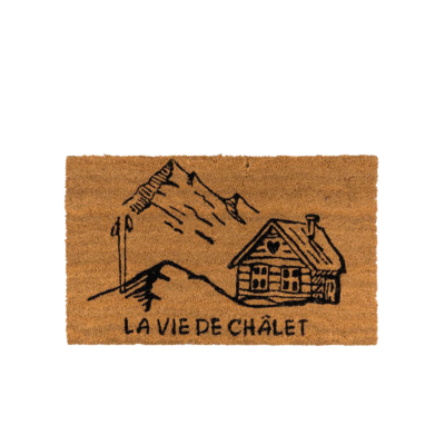 Paillasson La vie de châlet 75 x 45 cm Paillassons meublespin.fr - mobilier et de décoration de style montagne ou chalet- meubles en pin, mobilier en bois massif de qualité, canapés convertibles - https://meublespin.fr
