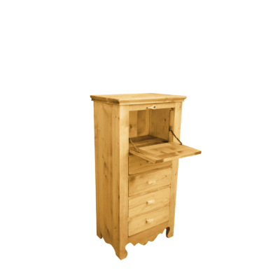 Commode Secrétaire 1 Porte 4Tiroirs en Pin Massif Bureaux en pin massif meublespin.fr - mobilier et de décoration de style montagne ou chalet- meubles en pin, mobilier en bois massif de qualité, canapés convertibles - https://meublespin.fr