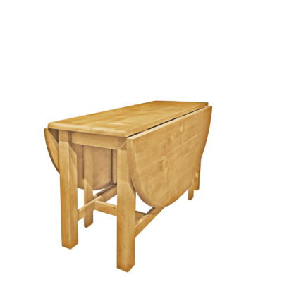 Table Pliante Ovale en Pin Massif Ciré 148 x 110 cm Chamonix meublespin.fr - mobilier et de décoration de style montagne ou chalet- meubles en pin, mobilier en bois massif de qualité, canapés convertibles - https://meublespin.fr