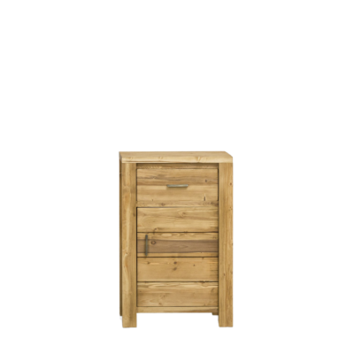 Confiturier Contemporain Montana 1 Porte + 1 Tiroir en Pin Brossé Confituriers en Pin Massif meublespin.fr - mobilier et de décoration de style montagne ou chalet- meubles en pin, mobilier en bois massif de qualité, canapés convertibles - https://meublespin.fr