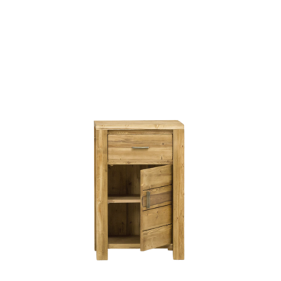 Confiturier Contemporain Montana 1 Porte + 1 Tiroir en Pin Brossé Confituriers en Pin Massif meublespin.fr - mobilier et de décoration de style montagne ou chalet- meubles en pin, mobilier en bois massif de qualité, canapés convertibles - https://meublespin.fr