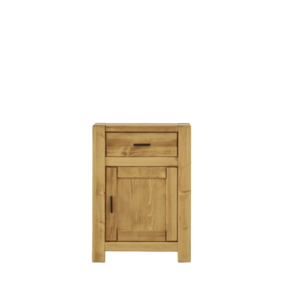 Confiturier Contemporain Morzine 1 Porte + Tiroir en Pin Massif Morzine meublespin.fr - mobilier et de décoration de style montagne ou chalet- meubles en pin, mobilier en bois massif de qualité, canapés convertibles - https://meublespin.fr