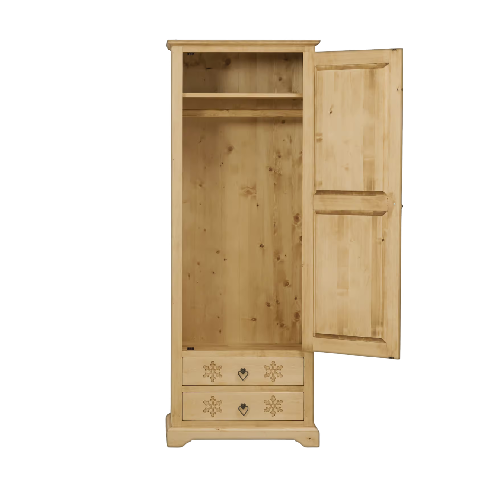 Bonnetière 1 Porte et 2 Tiroirs Sculptée Chalet en Pin Massif - meublespin.fr - Armoires en bois massif Bonnetière 1 Porte et 2 Tiroirs Sculptée Chalet en Pin Massif Armoires en bois massif meublespin.fr - mobilier et de décoration de style montagne ou chalet- meubles en pin, mobilier en bois massif de qualité, canapés convertibles - https://meublespin.fr