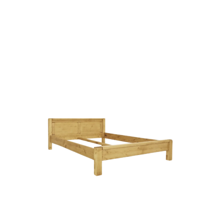 Lit en Pin Massif pied bas 180 x 200 cm – Morzine Morzine meublespin.fr - mobilier et de décoration de style montagne ou chalet- meubles en pin, mobilier en bois massif de qualité, canapés convertibles - https://meublespin.fr