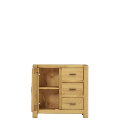 Buffet Bas Morzine 1 Porte + 3 Tiroirs en Pin Massif : 90cm Buffets & bahuts en bois massif meublespin.fr - mobilier et de décoration de style montagne ou chalet- meubles en pin, mobilier en bois massif de qualité, canapés convertibles - https://meublespin.fr