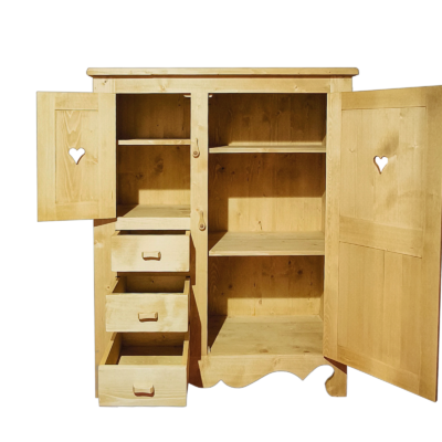 Armoire Sous Pente 2 Portes et 3 Tiroirs en Pin Massif Armoires en bois massif meublespin.fr - mobilier et de décoration de style montagne ou chalet- meubles en pin, mobilier en bois massif de qualité, canapés convertibles - https://meublespin.fr