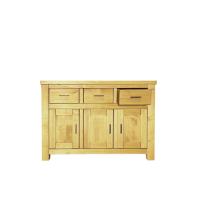 sous évier 120 cm 3 Portes + 2 faux tiroirs MORZINE – vrai tiroir à droite Cuisine Morzine meublespin.fr - mobilier et de décoration de style montagne ou chalet- meubles en pin, mobilier en bois massif de qualité, canapés convertibles - https://meublespin.fr