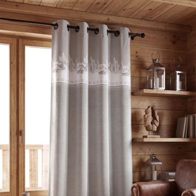 Rideau à œillets Abri naturel Les Rideaux meublespin.fr - mobilier et de décoration de style montagne ou chalet- meubles en pin, mobilier en bois massif de qualité, canapés convertibles - https://meublespin.fr